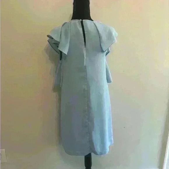 BCBG Maxazria Ice Blue Flutter Sleeve Shift Dress Size XS - Picture 2 of 8